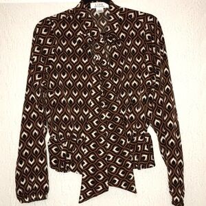 L.I.F.E. Love Is For Eternity Long Sleeve Blouse NWOT